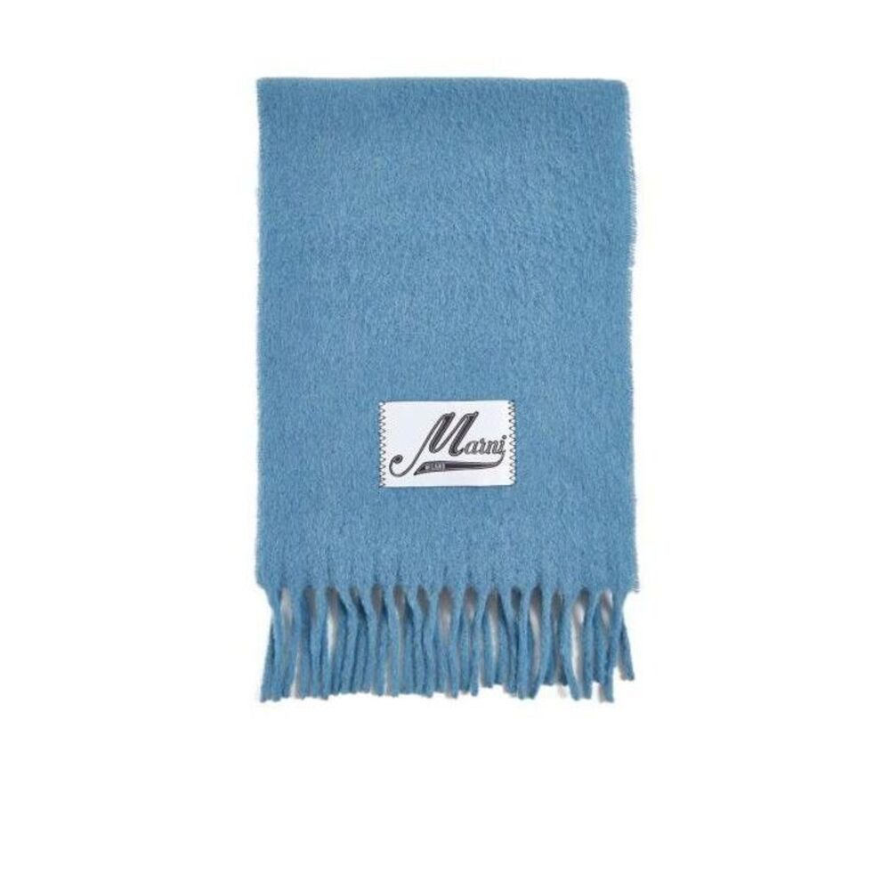Brushed Alpaca Scarf Bright Blue